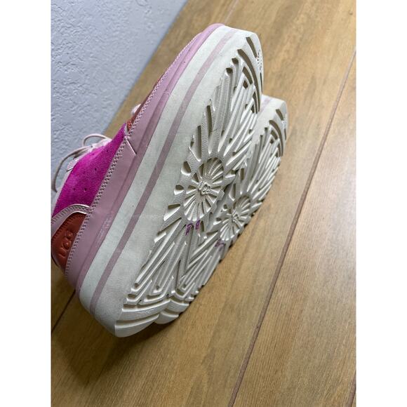 UGG Platform Sneakers Pink Suede Leather Chunky Womens Size 9 - Picture 14 of 16